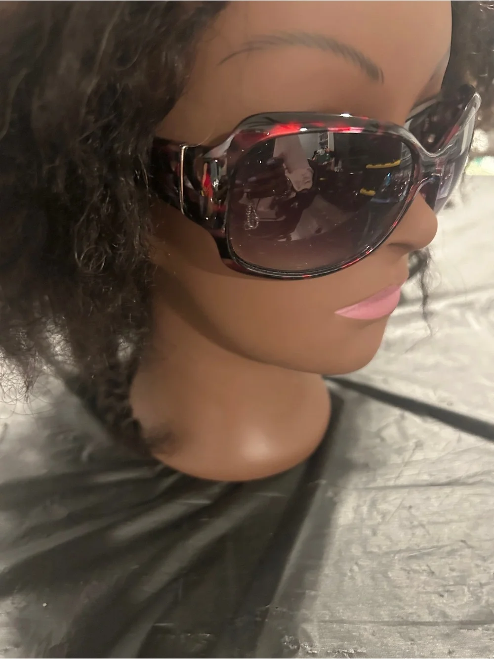 Revlon Oversized Red Tortoiseshell Gradient Lens Sunglasses